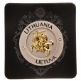 Apvalus metalinis magnetas su Vyčiu ir užrašu Lietuva Lithuania