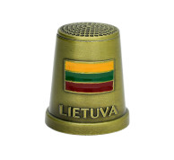 Metal thimble with flag and Vytis