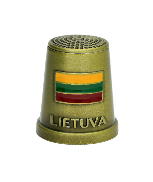 Metal thimble with flag and Vytis