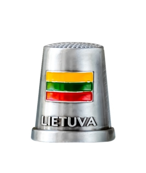 Metal thimble with flag and Vytis
