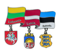 Magnetas Baltijos šalys vėliavos ir herbai Magnetas Baltijos šalys vėliavos ir herbai
