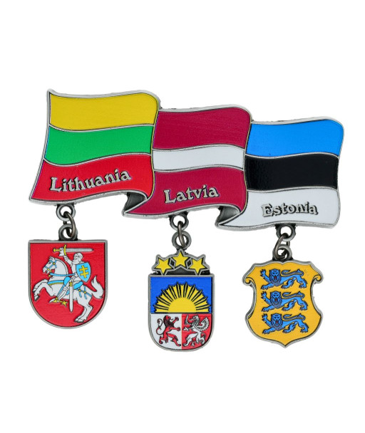 Magnetas Baltijos šalys vėliavos ir herbai