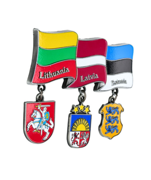 Magnetas Baltijos šalys vėliavos ir herbai