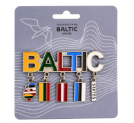 Magnetas užrašas Baltic su vėliavėlėmis Magnetas užrašas Baltic su vėliavėlėmis