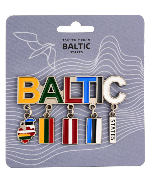 Magnetas užrašas Baltic su vėliavėlėmis