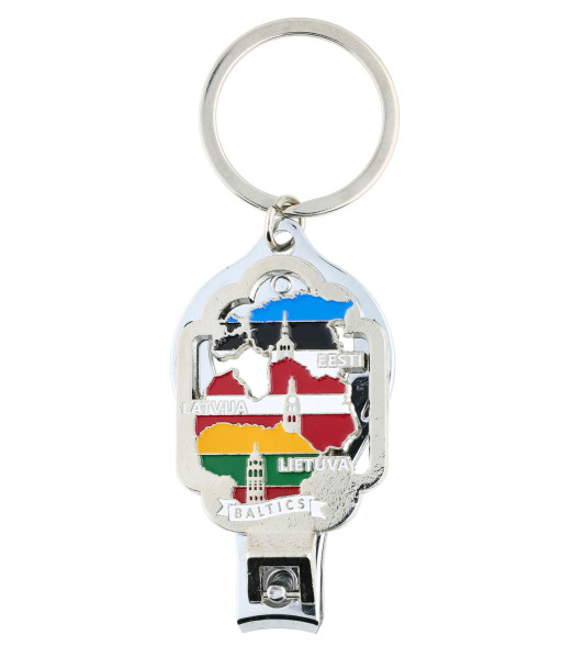 Raktų pakabukas Baltija su nagų žirklutėmis ir butelio atidarytuvu