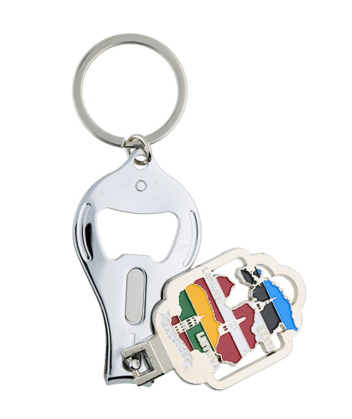 Raktų pakabukas Baltija su nagų žirklutėmis ir butelio atidarytuvu
