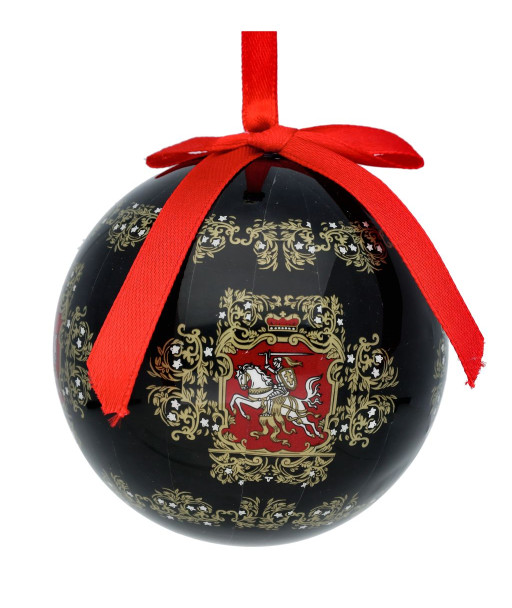 Dekoratyvinis žaisliukas Lietuva su Vyčiu juodos spalvos