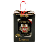 Dekoratyvinis žaisliukas Lietuva su Vyčiu juodos spalvos