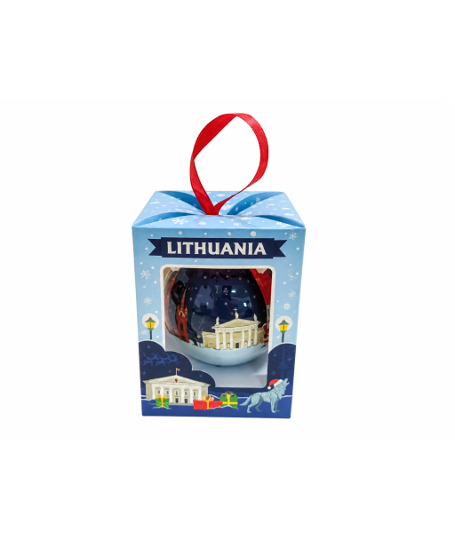 Dekoratyvinis mėlynas žaisliukas Vilnius