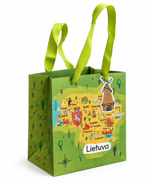 Paper Bag Lithuania Map Style Design
