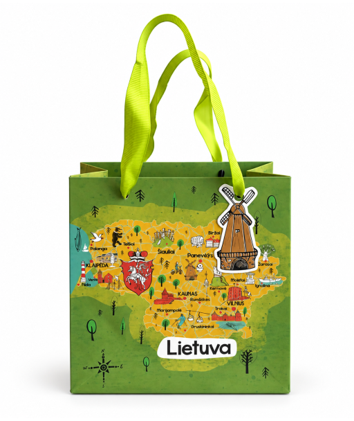 Paper Bag Lithuania Map Style Design