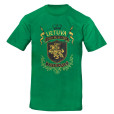 T-Shirt with a Gold Vytis and Lietuva Inscription