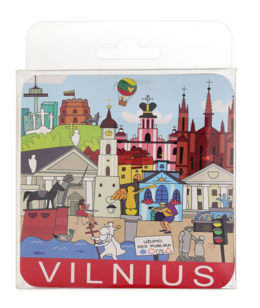 Padėkliukai puodeliams su Vilniaus miestu