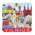 Padėkliukai puodeliams su Vilniaus miestu