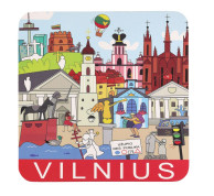 Padėkliukai puodeliams su Vilniaus miestu Padėkliukai puodeliams su Vilniaus miestu