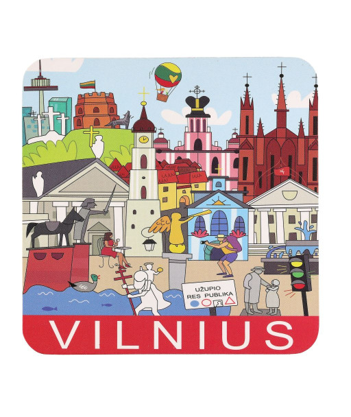 Padėkliukai puodeliams su Vilniaus miestu