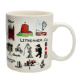 Porcelain mug Symbols of Lithuanian cities