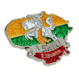 Pin Badge Vytis in the Outline of Lithuania