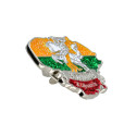 Pin Badge Vytis in the Outline of Lithuania