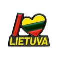 Metalinis ženkliukas I Love Lietuva