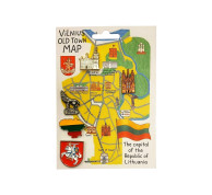 Ženkliukų rinkinys su Vilniaus senamiesčio žemėlapio atvirute Ženkliukų rinkinys su Vilniaus senamiesčio žemėlapio atvirute