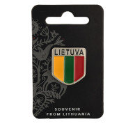 Metalinis ženkliukas Lietuva su Lietuvos vėliava Metalinis ženkliukas Lietuva su Lietuvos vėliava