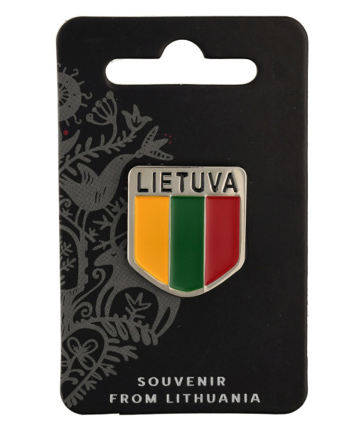Metalinis ženkliukas Lietuva su Lietuvos vėliava